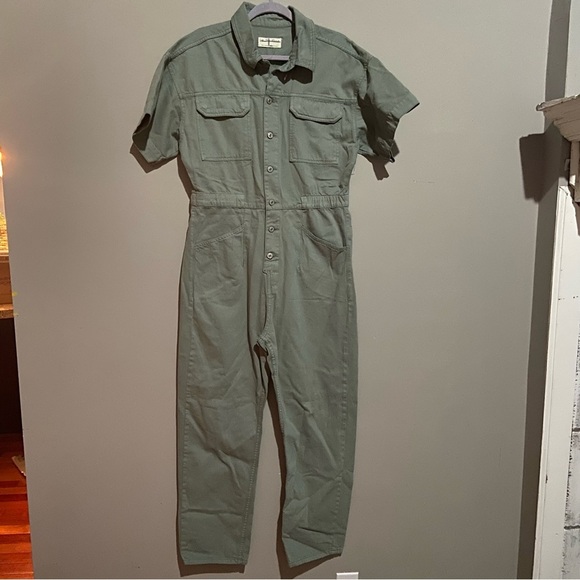 Free People Sage Green Marci Coverall Jumpsuit - Picture 5 of 14